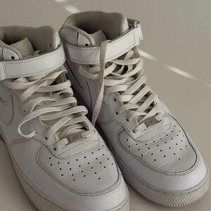 White High-Top Sneakers with Ankle Strap